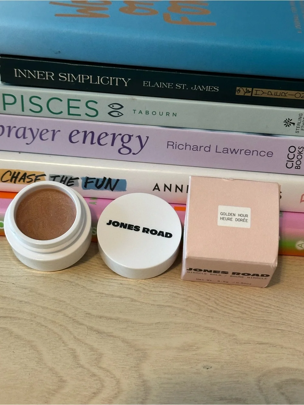 Jones Road Golden Hour Cream Highlighter — Warm Peach Beige